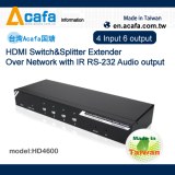 4x6 HDMI/RS232 switch+over IP extender-Taiwan