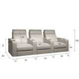 Combinación de sofá de cine en casa Sala audiovisual privada Cápsula espacial Masaje el...