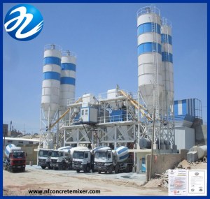 Automatic HZS75 concrete batching plant