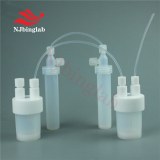 PFA reaction bottles with transfer closure
