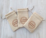 Custom printed small drawstring bags linen/ jute/cotton material