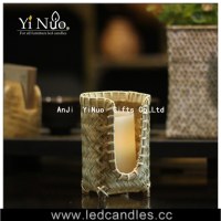 High quality home decoration Bamboo/wooden votive candle holder