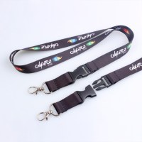 Sublimation lanyard with metal hook