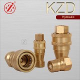 ISO 7241-1 Series B brass double shut-off medium-pressure hydraulic quick release coupling