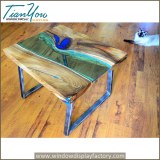 Custom glow resin table in the dark industrial furniture