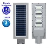 Lampe de rue solaire - Série 3000 - Rendu lumineux 150 Watts - 83 x 25 x 8 cm - Angle...