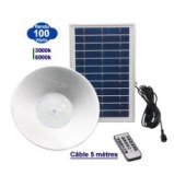 Lampe LED solaire pour extérieur / intérieur - Série INDU - Double éclairage 3000K / 60...