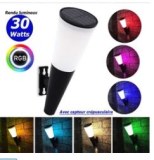 Lampe décorative solaire multicolore – Série SOLACOOL – Version CONE RGB - Rendu lumine...