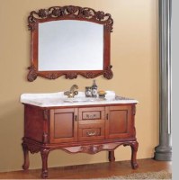 Antiguo de madera maciza cuarto de baño vanidad