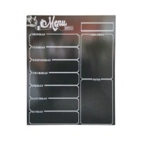 Mémo et calendrier Réfrigérateur magnétique Noir Dry Erase Board