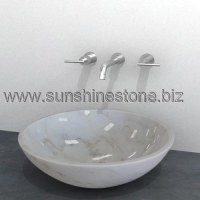 Moon White Round Vessel Sink