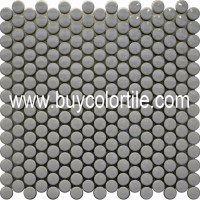 Penny round porcelain mosaic tiles