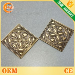 Wholesale cheap custom antique bronze engraved brass logo plate