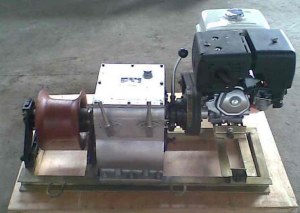 Cable winch ,set up wire rope