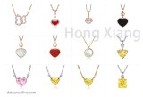 New Heart Shaped Zircon Necklace Various Colored Zircon Necklaces