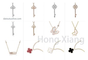Hot Selling Key Shape Necklace Butterfly Necklace Four Leaf Clover Necklace
