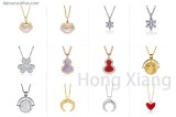 Beautiful zircon cut into various shapes and necklaces are exquisite and fashionable