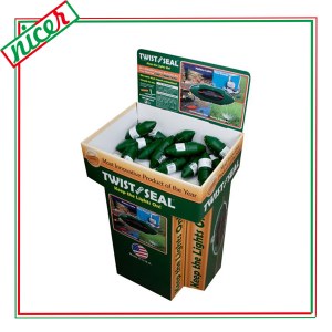 Corrugated cardboard dump bin displays