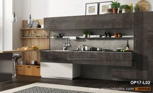 360cm Width Standard Kitchen Cabinet with UV Lacquer Finish OP17-L02