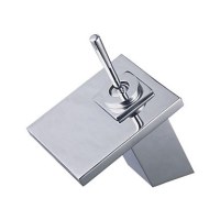 MODERN DESIGN WATERFALL HOT AND COLD SWITCH BRASS BATHROOM SINK TAP