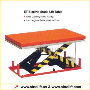 Électrique statique Table élévatrice