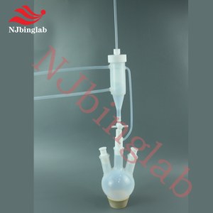 NJbinglab PFA Pressure Equalizing Addition Funnel Can be emptied without leaving residue