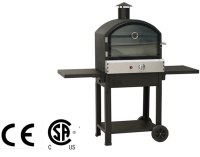 Trolley smoker with pizza oven outdoor used gas