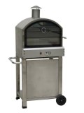 Commercial stainless steel pizza oven with smoker