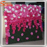 Indoor or outdoor wedding decoration flower artificial walls for hotel decoration,fake flower wal...