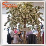 Newest product plastic leaves pink wedding decoration led artificial indoor cherry blossom tree