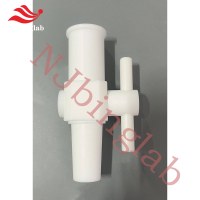 NJbinglab PTFE valve for flask, Stickiest substances easily removed