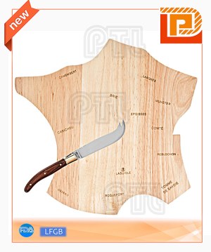 Polygonal wooden cheese cutting board