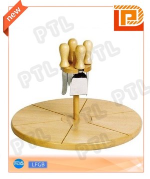 Functional deluxe wooden cheese set(5 pieces)