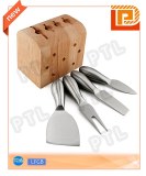 Stainless steel cheese set with hollow handle(solid stand included)