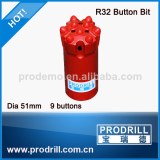 R32 Top Hammer Drill Bits with 9 Buttons