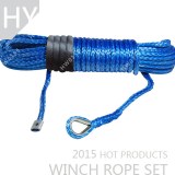 El color azul 12 torones de la trenza de UHMWPE torno de la cuerda de 10mm x 30m