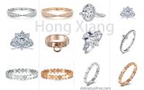 Luxury zircon ring sparkling zircon engagement ring