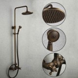 Antique bronze huilé Cascade pluie + Ordinateur de poche montage mural robinet de douch...