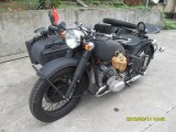 750cc 24hp German grey Motorcycle with Sidecar
