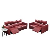 Combinación de sofá eléctrico de sala de estar de esquina de sofá funcional de cuero minimalista...