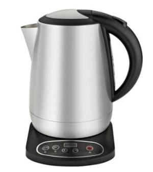 1.7L stainless steel kettle with adjustable temperature.