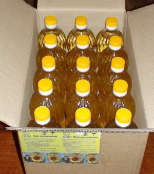 Aceite de girasol refinado en botellas de 1 litro para mascotas