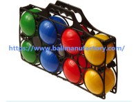 Suministro de petanca de plástico, pelota de boccia, pelota de agua para juego de piscina de verano