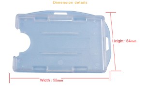 Hard plastic card holder