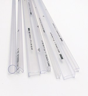 Plastic transparent tube packaging with label