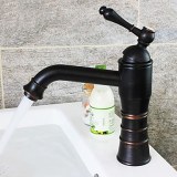 BAMBOO JOINT WATERFALL OIL RUBBED BRONZE BATHROOM VESSEL FAUCET SINGLE LEVER MIXER...