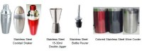 Sell cocktail shaker,double jigger,bottle pourer,wine cooler