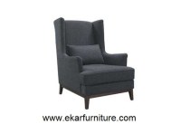 Silla moderna sillón de orejas muebles de cuero negro YX025