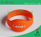RFID oval silicone wristband (Φ45mm, Product model:ZT-CH-001)