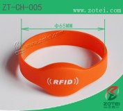 RFID oval silicone wristband (Φ65mm, Product model:ZT-CH-005)